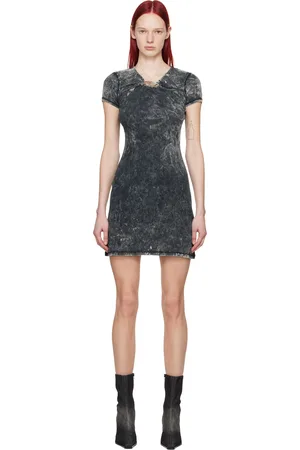Diesel Gray D-Crespe Minidress