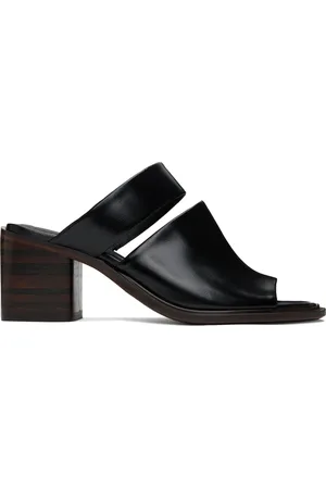 LEMAIRE Black Double Strap 55 Mules
