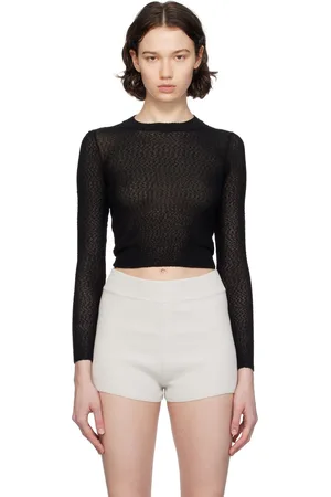 Ami Black Cropped Sweater