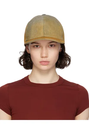 Rick Owens Yellow Degrade Denim Baseball Cap