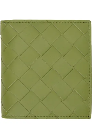 Bottega Veneta Green Intrecciato Slim Bi-Fold Wallet