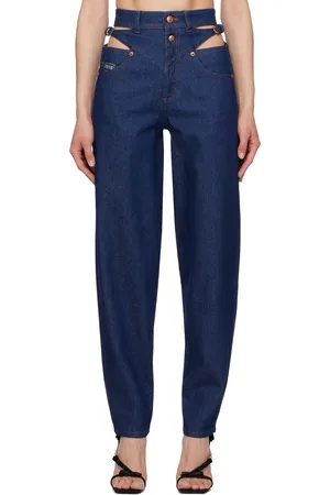 VERSACE Indigo Cutout Jeans