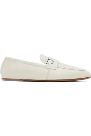 Salvatore Ferragamo Off-White Gancini Ornament Loafers
