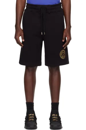VERSACE Black V-Emblem Shorts