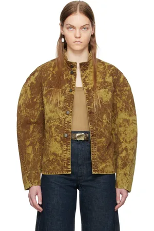 LEMAIRE Brown Garment-Dyed Denim Jacket