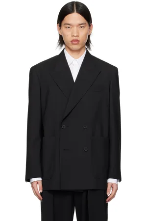WOOYOUNGMI Black Double-Breasted Blazer