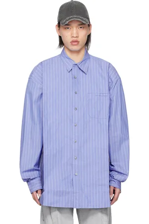 Y / PROJECT Blue Scrunched Shirt