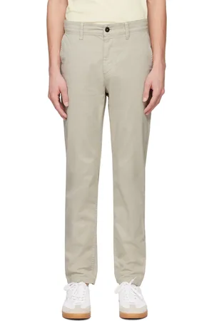 HUGO BOSS Beige Slim-Fit Trousers