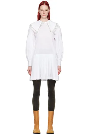 Charles Jeffrey Loverboy White Babydoll Minidress