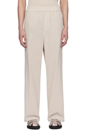 Ami Beige Elasticized Waist Trousers