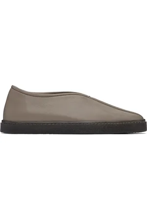 LEMAIRE SSENSE Exclusive Gray Piped Slippers