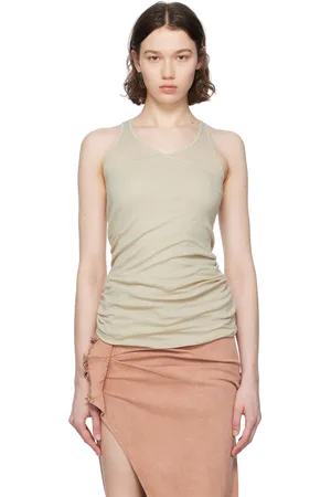 Rick Owens Off-White Double Ziggy Banana Tank Top