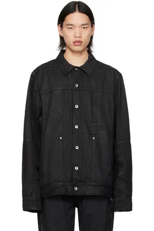 Rick Owens Black Lido Worker Denim Jacket