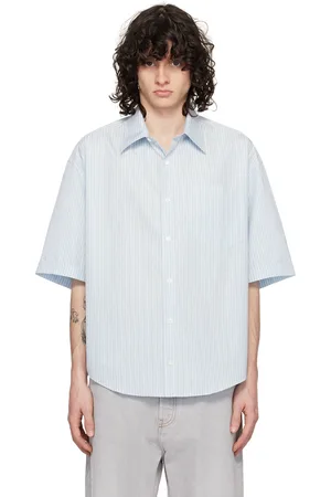 Ami Blue & Off-White Stripe Shirt