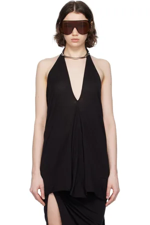 Rick Owens Black Halter T Tank Top