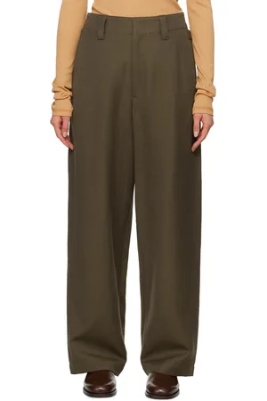 LEMAIRE Brown Maxi Trousers