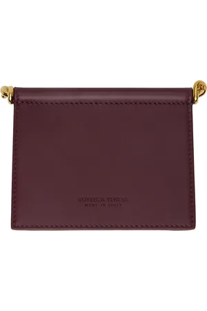 Bottega Veneta Burgundy Solstice Card Holder