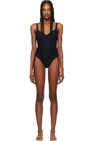 La Perla Black Gathered One-Piece Swimsuit