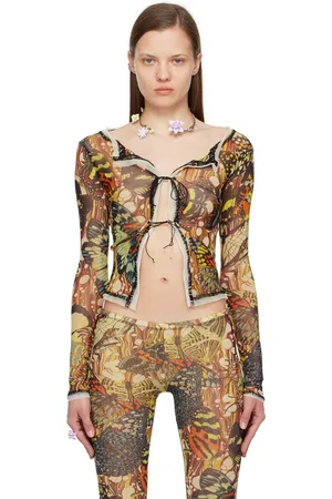 Jean Paul Gaultier Yellow Butterfly Cardigan
