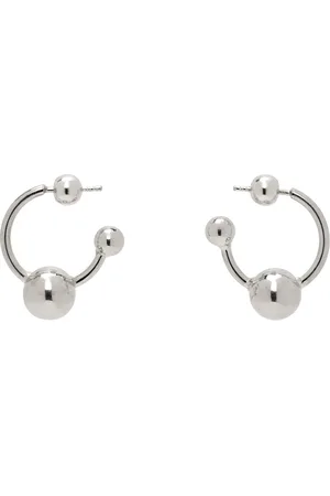 octi silver island stud pierce Earrings in the color Red for men