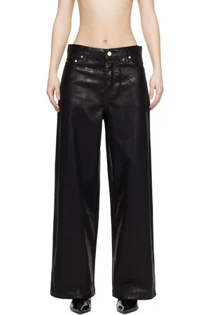 Ganni Black Foil Jeans