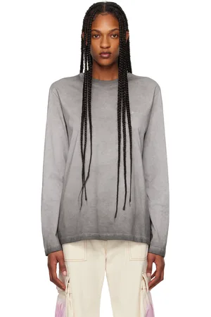 Msgm Gray Faded Long Sleeve T-Shirt