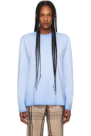 Msgm Blue Faded Long Sleeve T-Shirt