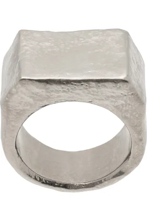 Maison Margiela Silver Metal Chiseled Ring