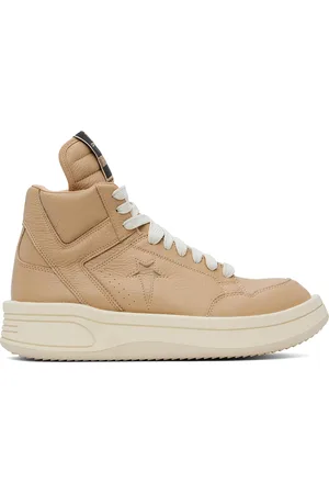 Rick Owens Tan Converse Edition TURBOWPN Mid Sneakers