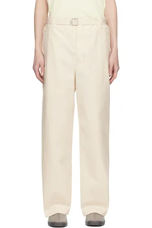 LEMAIRE Off-White Seamless Belted Trousers