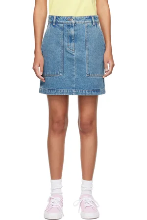 Maison Kitsuné Indigo Washed Denim Miniskirt