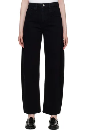 Frame Black Long Barrel Jeans