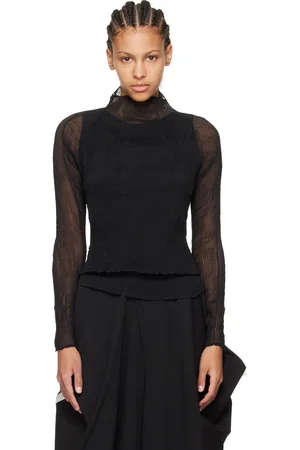 Issey Miyake Black Twist Turtleneck