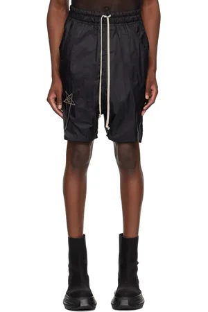 Rick Owens Black Champion Edition Beveled Pods Shorts