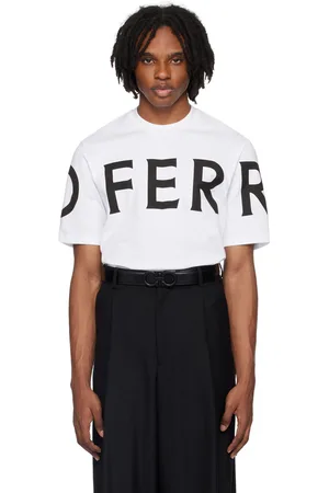 Salvatore Ferragamo White Printed T-Shirt