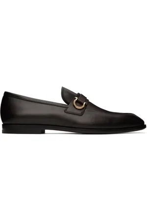 Salvatore Ferragamo Brown Gancini Ornament Loafers