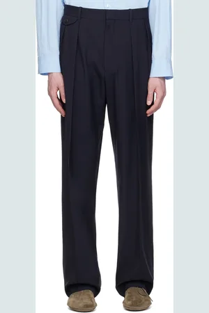 The Row Navy Marcello Trousers