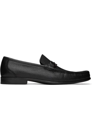 Salvatore Ferragamo Black Gancini Ornament Loafers