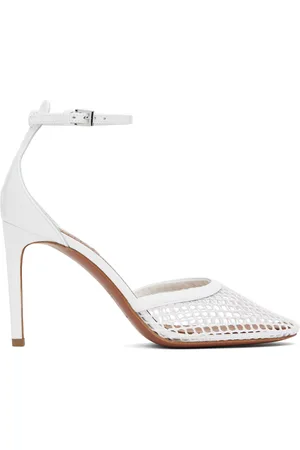 Alaïa White High Fishnet Heels