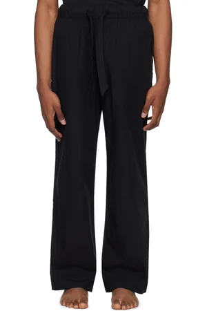 Tekla Black Drawstring Pyjama Pants