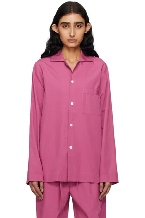 Tekla Purple Long Sleeve Pyjama Shirt