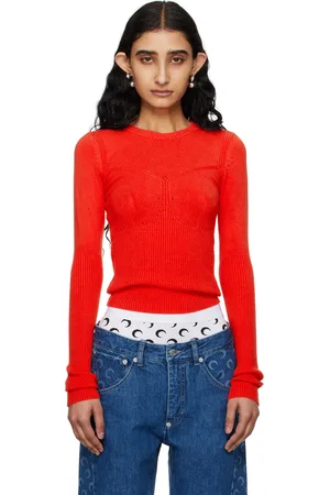 Marine Serre Red Rib Sweater