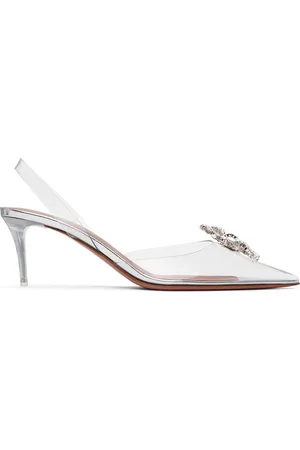Amina Muaddi Rosie Glass Sling 60 Heels