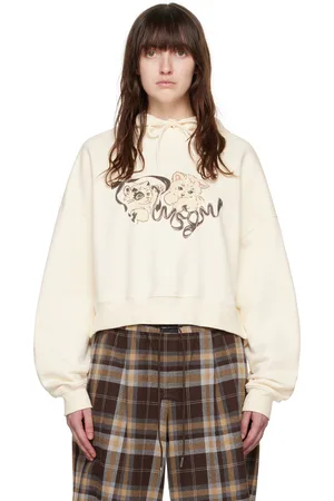 Msgm Off-White Kitten Hoodie