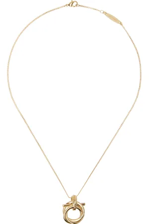 Salvatore Ferragamo Gold Gancini Pendant Necklace