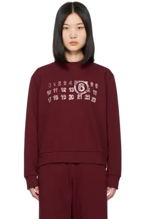 Maison Margiela Burgundy Printed Sweatshirt