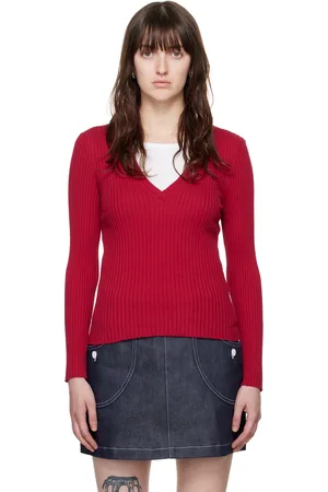 A.P.C. Red Katie Holmes Edition Camille Sweater
