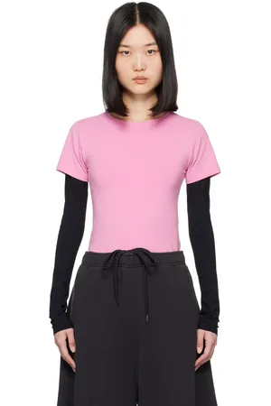 Maison Margiela Pink & Black Layered Long Sleeve T-Shirt