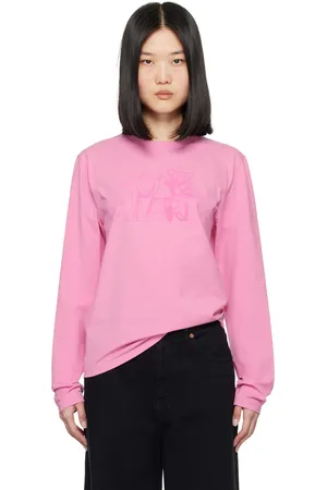 Maison Margiela Pink Graphic Long Sleeve T-Shirt