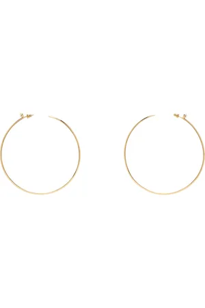 Amina Muaddi Gold Maya Hoop Large Earrings